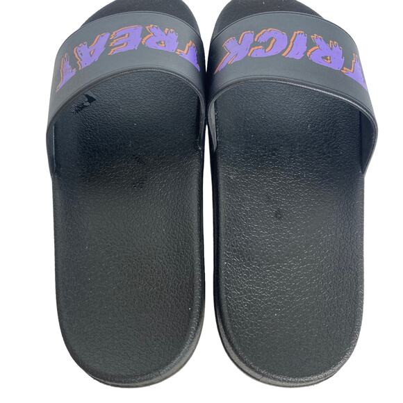 Trick or Treat Halloween Black Slides Size 44 - Picture 2 of 4